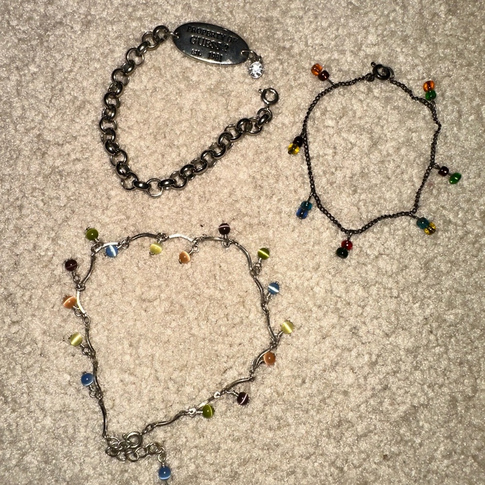 Colorful Beaded Charm Bracelets Set